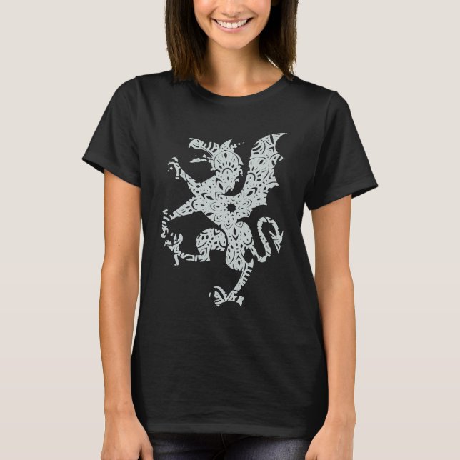 Camiseta Dragon Fantasy Mandala Fairy Tale Wings (Anverso)