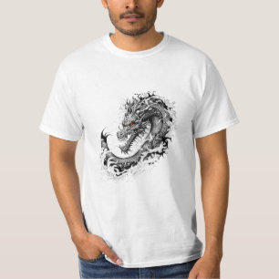Camiseta Dragon Fantasy Wild Animal Ilustracion Tattoo