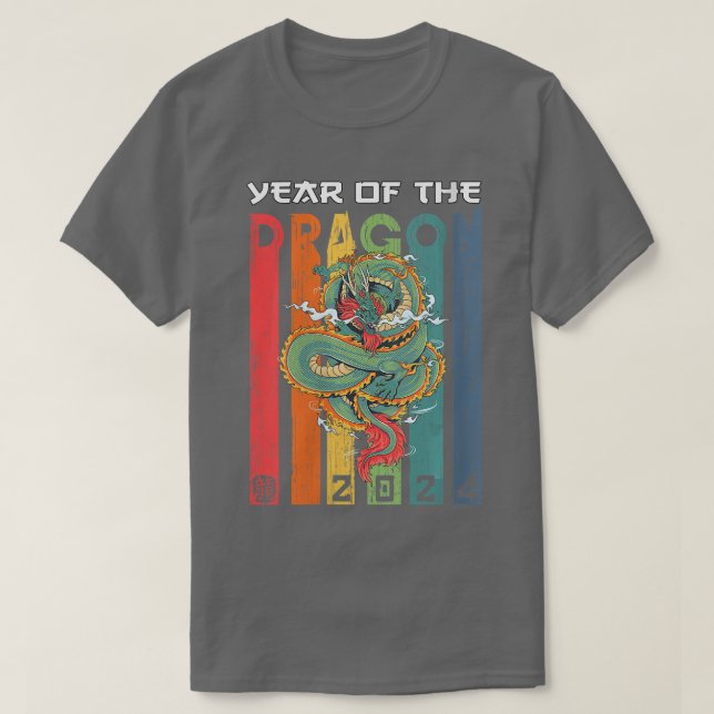Camiseta Dragón femenino 2024 Año del Dragón Año Nuevo Luna (Diseño del anverso)