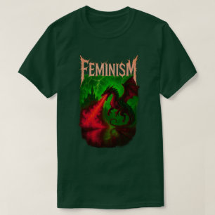 Camiseta Dragón Feminista   Empoderamiento Feminista Gótico