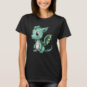 Camiseta Dragón Fundido Bebé Color Verde Fantasía Medieval