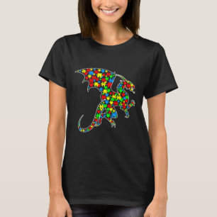 Camiseta Dragon Funny Puzzle Animals Autism Awareness