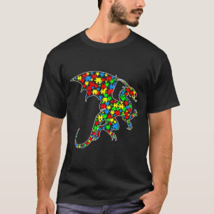 Camiseta Dragon Funny Puzzle Animals Autism Awareness