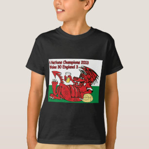 Camiseta Dragón Galés, 6 campeones de las naciones, País de