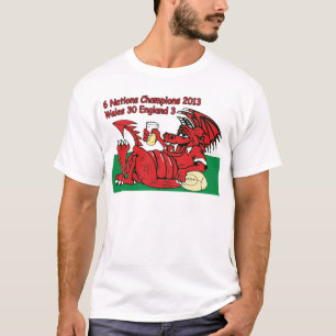 Camiseta Dragón Galés, 6 campeones de las naciones, País de
