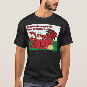 Camiseta Dragón Galés, 6 campeones de las naciones, País de