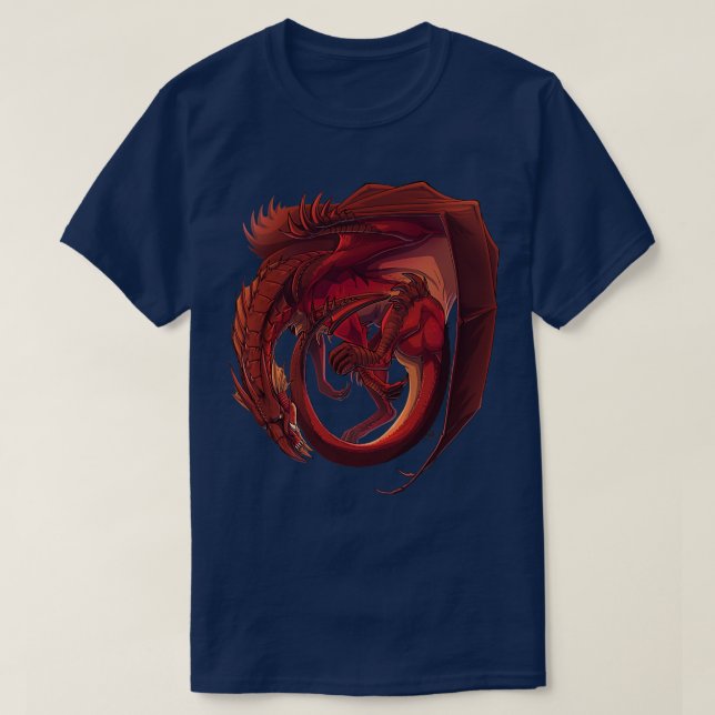 Camiseta Dragón galés curling (Diseño del anverso)