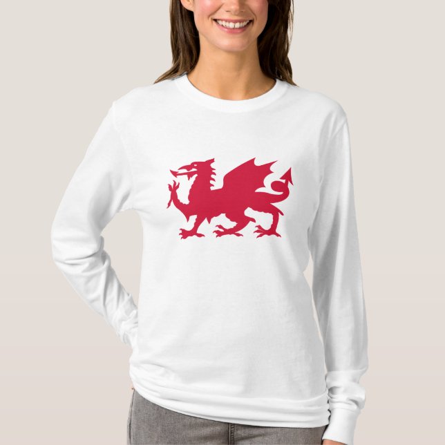 Camiseta Dragón galés rojo (Anverso)