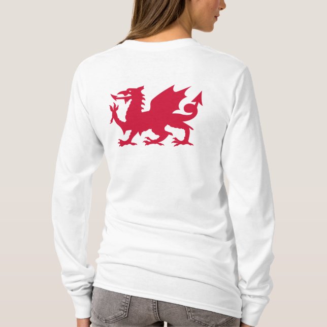 Camiseta Dragón galés rojo (Reverso)