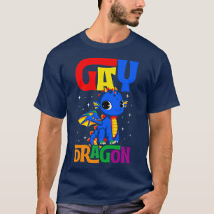 Camiseta Dragón gay, burla, moda y majestuoso orgullo gay L