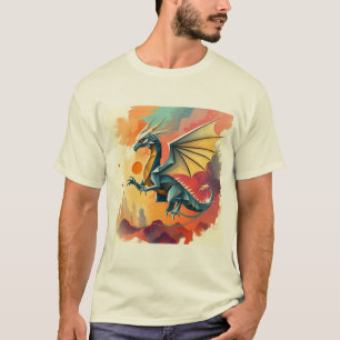 Camiseta Dragón geométrico