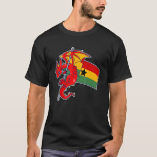 Camiseta Dragón ghanés excéntrico enorgullece a la bandera