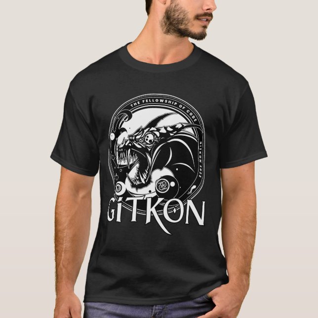 Camiseta Dragon | GitKon: La Comunidad del Código (Anverso)