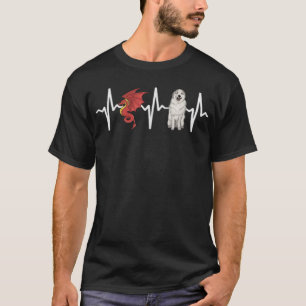 Camiseta Dragon Great Pyrenee Heartbeat Dog Lover