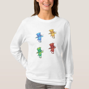 Camiseta Dragon Green Red Blue Fairy Tale Cute Animales Par