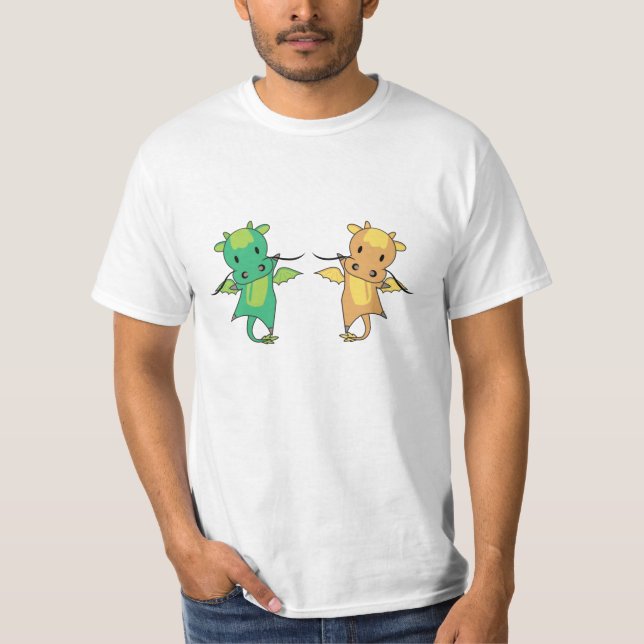 Camiseta Dragon Green Yellow Dragon Fairy Tale Fantasmas (Anverso)