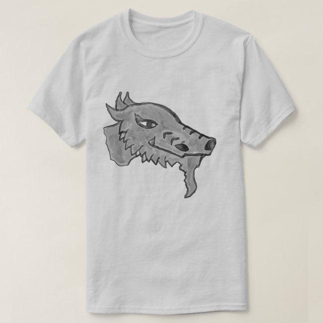 Camiseta Dragón gris antiguo (Diseño del anverso)