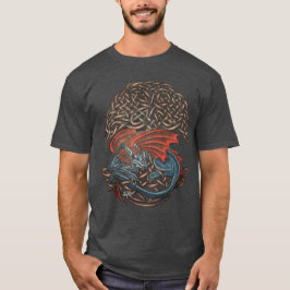 Camiseta Dragón guardián y tatuaje de árbol celta