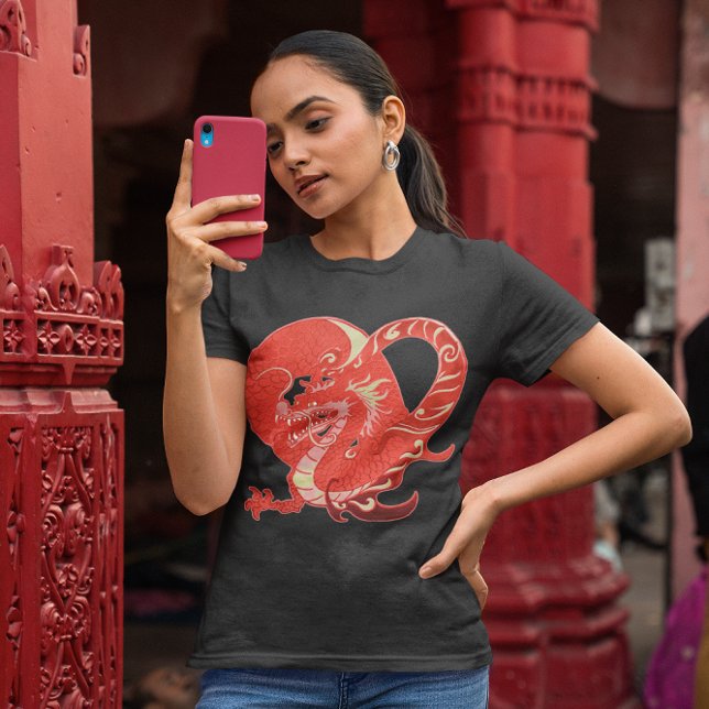 Camiseta Dragon Heart Valentine (Zazzle Dragon Heart Valentine T-Shirt womens cover)