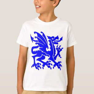 Camiseta Dragón heráldico 01 - Azul