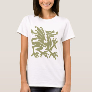Camiseta Dragón heráldico 01 - Khaki