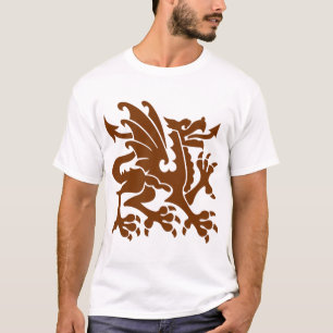 Camiseta Dragón heráldico 01 - Nogal