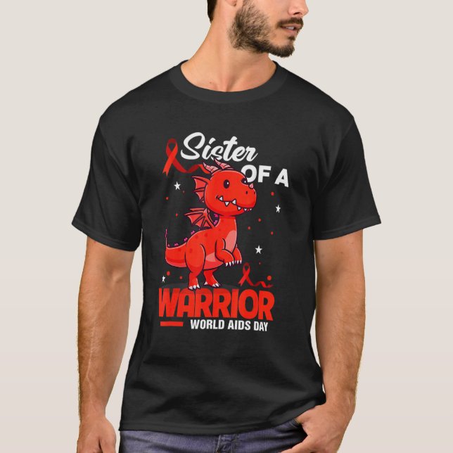 Camiseta Dragón Hermana De Un Guerrero Que Apoya El Día Mun (Anverso)