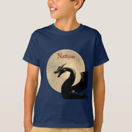 Camiseta Dragón iluminado por luna personalizado