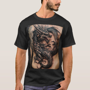 Camiseta Dragón inspirado en el tatuaje-Camisetas para rebe