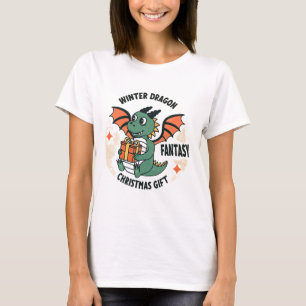 Camiseta Dragón invernal con Navidades fantasmas de regalo