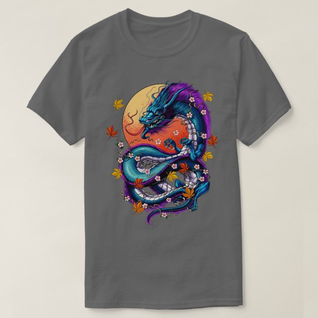 Camiseta Dragón japonés (Diseño del anverso)