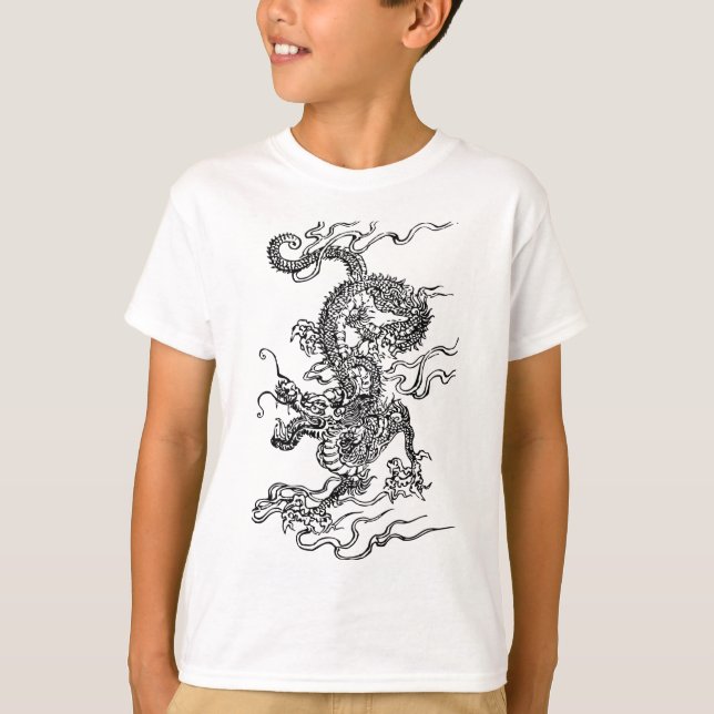Camiseta Dragón japonés - Al estilo chino (Anverso)