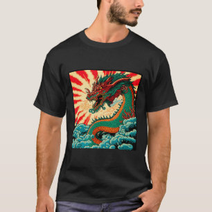 Camiseta Dragón Japonés Anime Japón Dragones Chinos Tatuaje