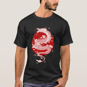 Camiseta Dragón japonés Bandera japonesa Japón