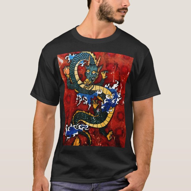 Camiseta Dragón japonés - Buena fortuna (Anverso)