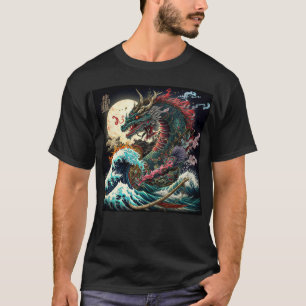 Camiseta Dragón japonés de gran noche