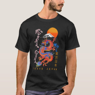 Camiseta Dragón japonés de Tokio estilo 1 retro asiático 80