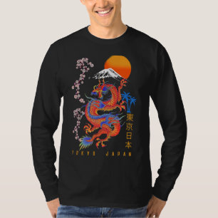 Camiseta Dragón japonés de Tokio estilo 1 retro asiático 80