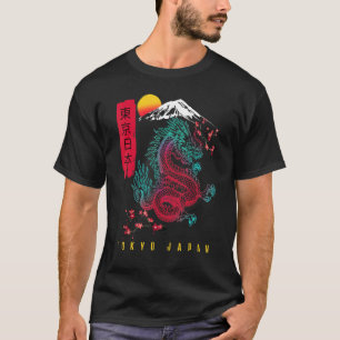 Camiseta Dragón japonés de Tokio estilo 1 retro asiático 80