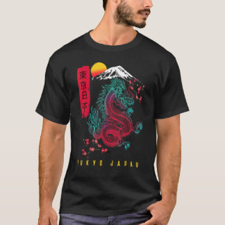 Camiseta Dragón japonés de Tokio estilo 1 retro asiático 80
