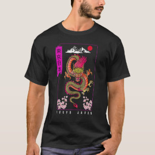 Camiseta Dragón japonés de Tokio estilo 7 retro asiático 80