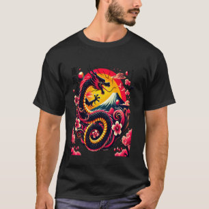 Camiseta Dragón japonés estilo retro años 80 Tokio asiático