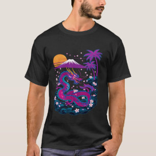 Camiseta Dragón japonés estilo retro años 80 Tokio asiático
