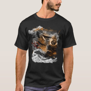 Camiseta Dragón japonés Guerrero de Samurai