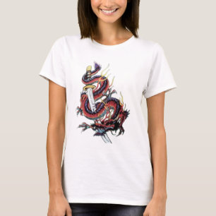 Camiseta Dragón japonés Katana de Sui Riu