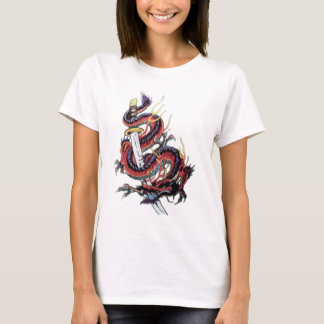 Camiseta Dragón japonés Katana de Sui Riu