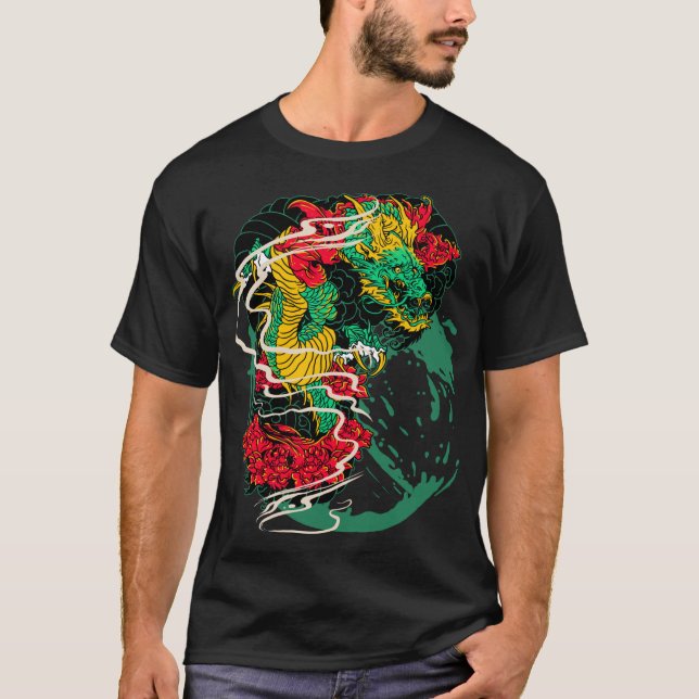 Camiseta Dragón Japonés Prof Art Tee (Anverso)