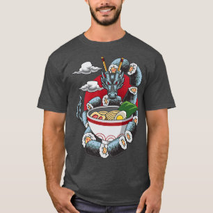 Camiseta Dragon japonés Ramen Noodles Soup Cute Bowl Asia