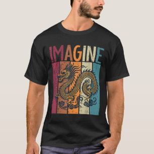 Camiseta Dragón japonés Sakura Moon Cherry Blossom Hombres