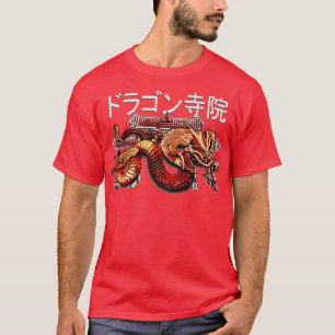 Camiseta Dragón japonés templo de Japón Ilustracion